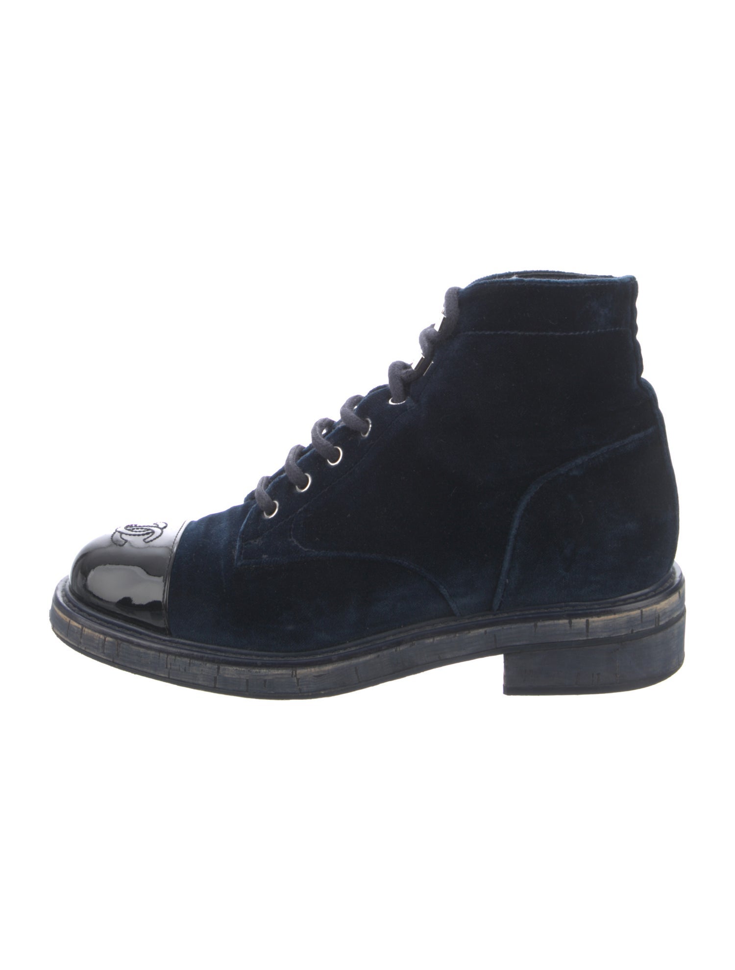 Chanel 2019 Interlocking CC Logo Combat Boots